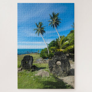 Rai Stones On Yap Island Jigsaw Puzzle