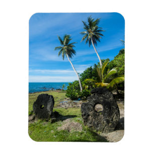 Rai Stones On Yap Island Magnet