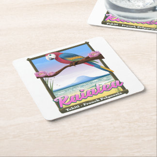 Raiatea Society Islands,Tahiti,French Polynesia. Square Paper Coaster
