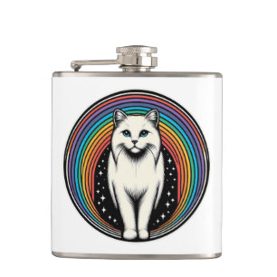 Raibow Cat Hip Flask