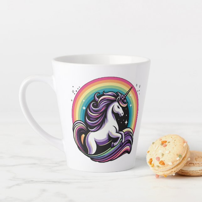 Raibow Unicorn Latte Mug (In Situ)