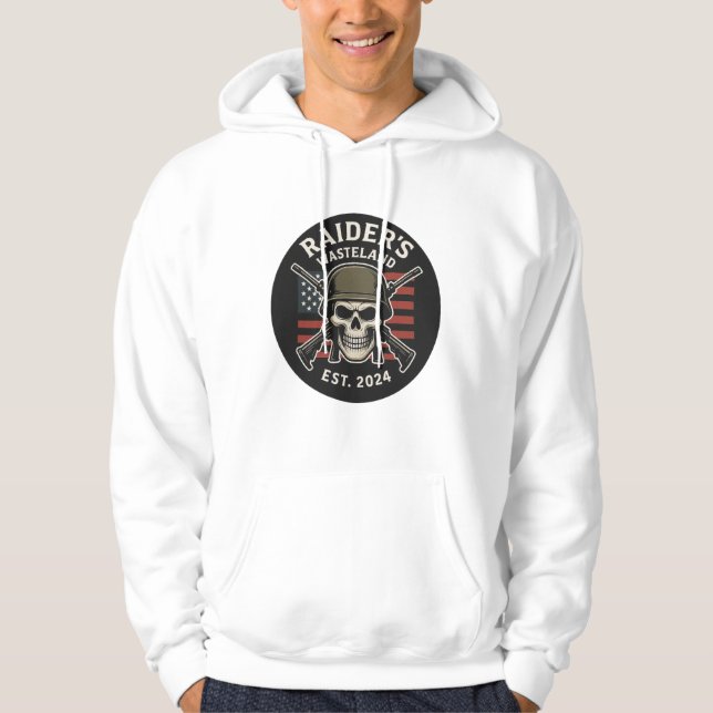 Raider’s Wasteland Official Logo Hoodie White (Front)