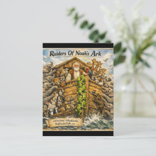 Raiders of Noah’s Ark Cartoon by Rick London Postcard