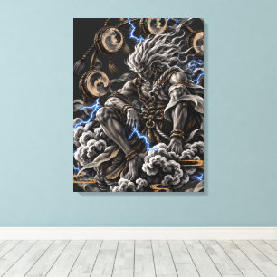 Raijin Bleu Canvas Print