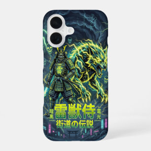 Raiju Lightning Wolf Samurai iPhone 16 Case