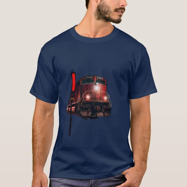 Rail Engine T-Shirt Design: Vintage Locomotive Cha (Front)