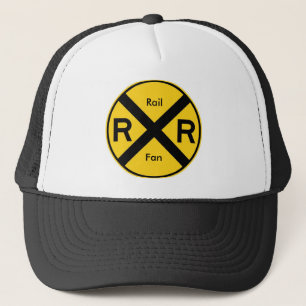 Rail Fan - Railroad Crossing Trucker Hat