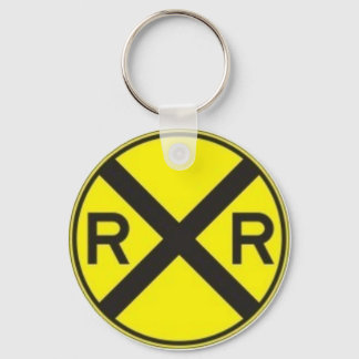 RAIL ROAD CROSSING KEY RING