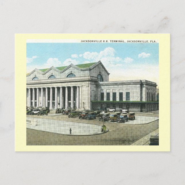 Rail Road Station, Jacksonville, Florida Postcard (Front)