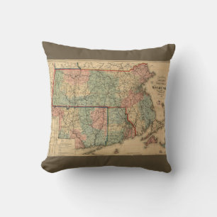 Rail Road & Township Map of Massachusetts, 1879 Cushion