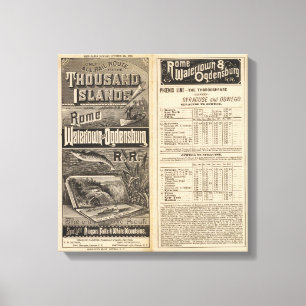 Rail Route to the Thousand Islands Canvas Print