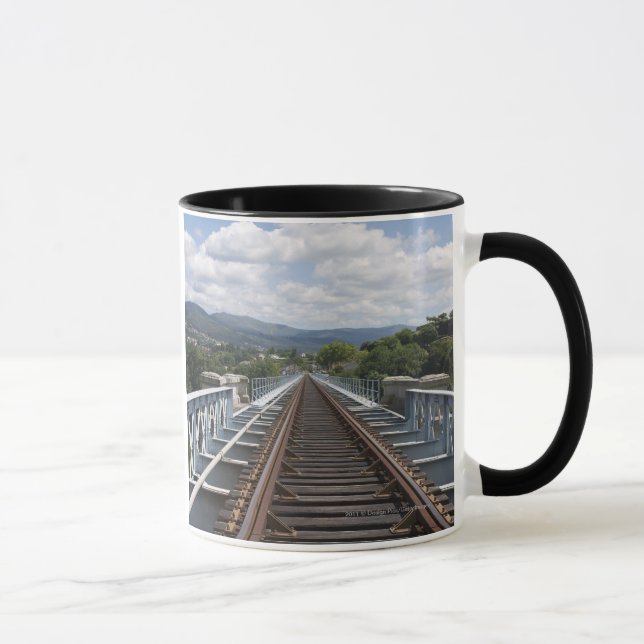 Rail Tracks On Top Of Eiffel Bridge Mug (Right)