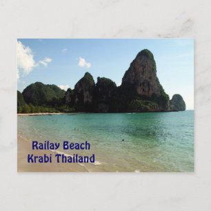 Railay Beach Krabi Thailand Postcard