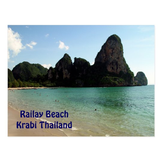Railay Beach Krabi Thailand Postcard