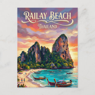 Railay Beach Thailand Postcard