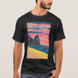 Railay Beach Thailand Travel Art Vintage T-Shirt<br><div class="desc">Railay Beach in a vector art style. Railay,  also known as Rai Leh,  is a small peninsula between the city of Krabi and Ao Nang in Thailand.</div>
