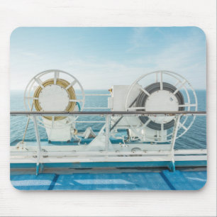 Railing Of A Cruise Ship Mouse Mat