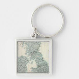 Railroad and Canals of British Isles Key Ring