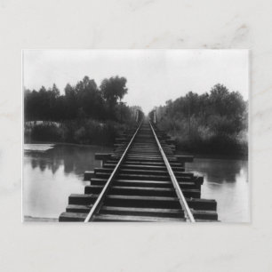 Railroad Bridge 1800's Postcard