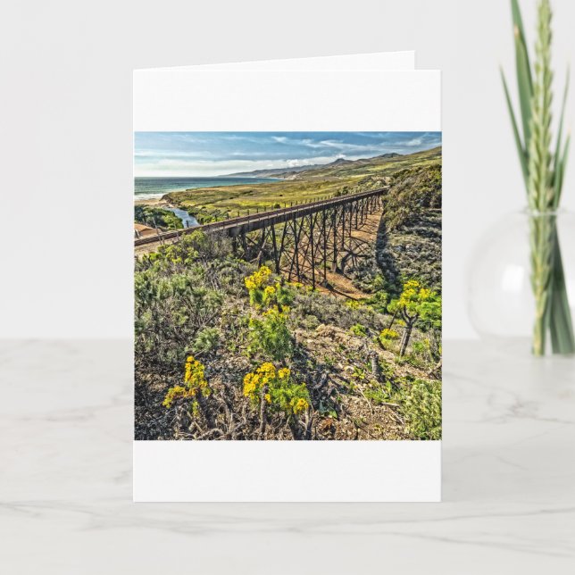 Railroad Bridge at Jalama Beach Card (Front)