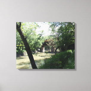 Railroad bridge canvas print