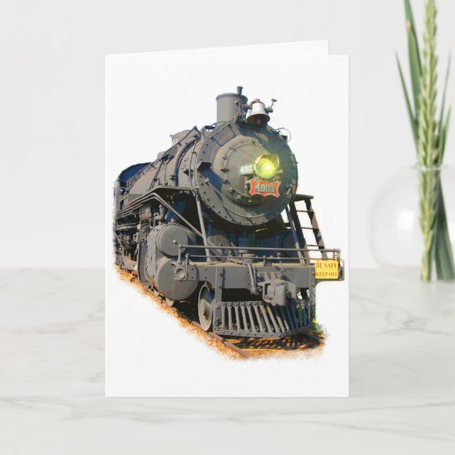 Railroad Buff Birthday Card (Front)