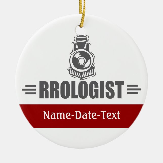 Railroad Ceramic Tree Decoration (Front)