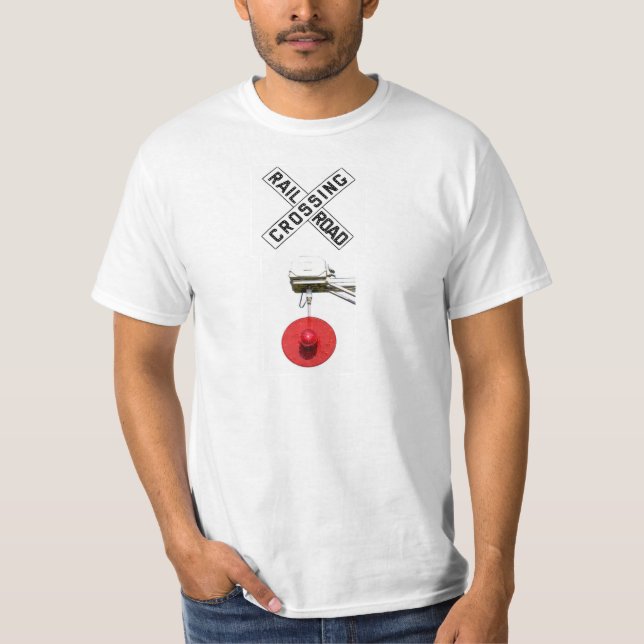 Railroad Crossbuck & Wig Wag Signal T-Shirt (Front)