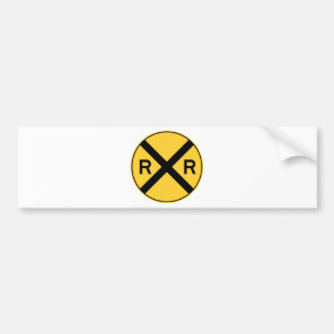 Railroad Crossing Bumper Sticker