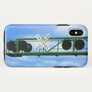 Railroad Crossing Cantilever - Inverted Crossbuck iPhone X Case