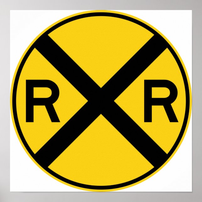 Railroad Crossing Highway Sign (Front)