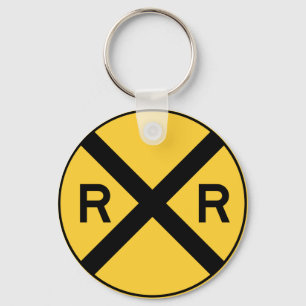 Railroad Crossing Key Ring