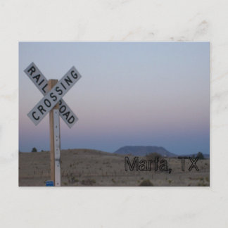 Railroad crossing  Marfa, TX Postcard