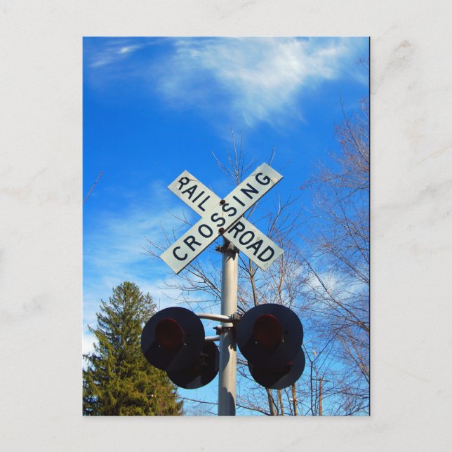 Railroad Crossing Postcard (Front)