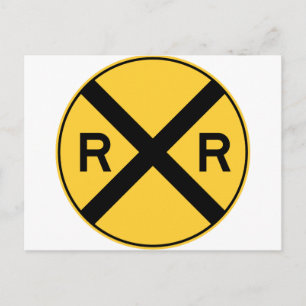 Railroad Crossing Postcard