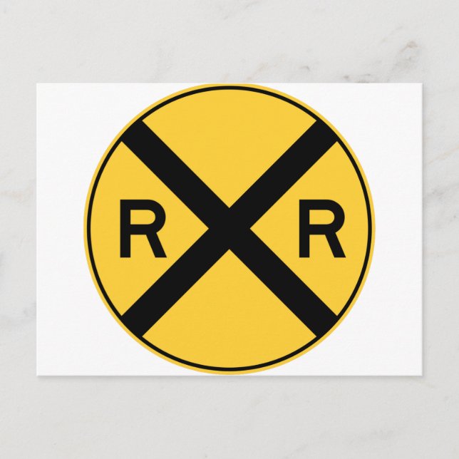 Railroad Crossing Postcard (Front)