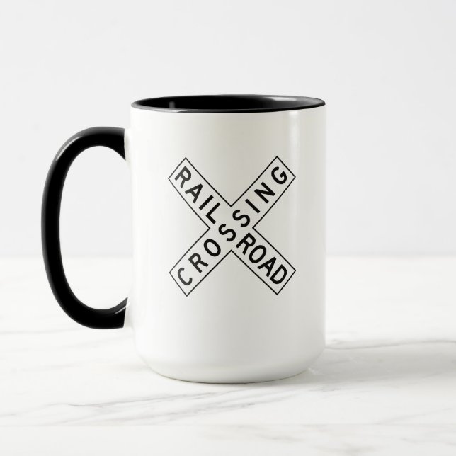 Railroad Crossing Railway Mug (Left)