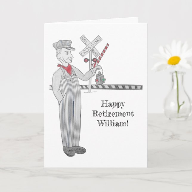 Railroad Crossing Retirement Greeting Cards (Small Plant)