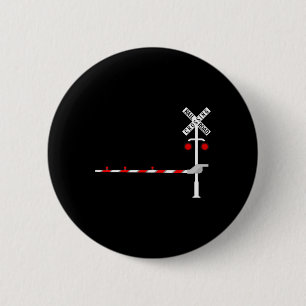 Railroad Crossing Rrier Sign Halloween Costume Diy 6 Cm Round Badge