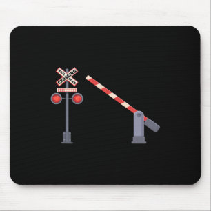 Railroad Crossing Rrier Sign Halloween Costume Diy Mouse Mat
