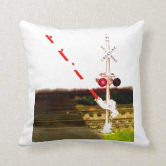 Railroad Crossing Signal And Railroad Tracks Cushion
