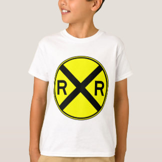 Railroad Crossing Warning Street Sign Train T-Shirt