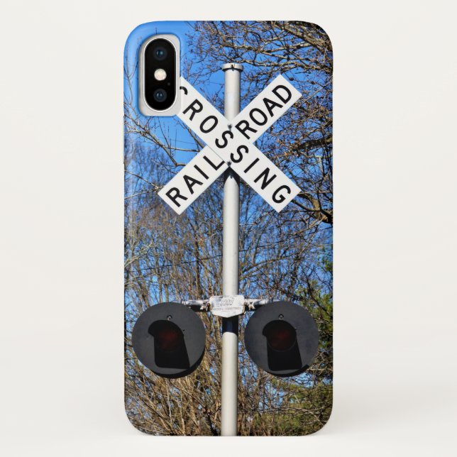 Railroad Crossing With Inverted Crossbuck Case-Mate iPhone Case (Back)