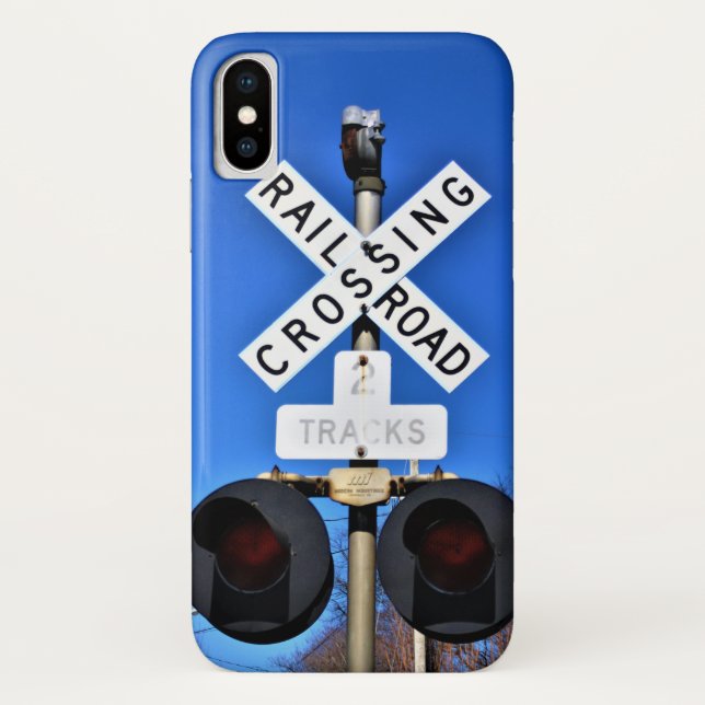Railroad Crossing With Mechanical Bell Case-Mate iPhone Case (Back)