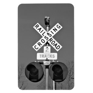 Railroad Crossing With Mechanical Bell Magnet