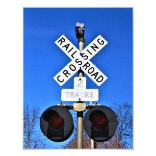 Railroad Crossing With Mechanical Bell Photo Print