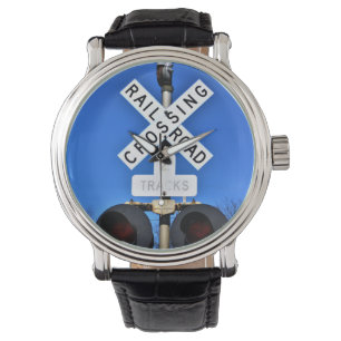 Railroad Crossing With Mechanical Bell Watch