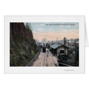 Railroad Depot and Bluffs City, OR