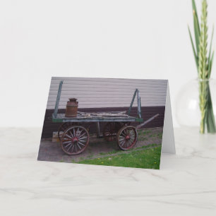 “Railroad Depot Wagon Cart” Birthday Card