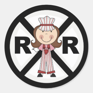 Railroad Engineer -Girl Tshirts and Gifts Classic Round Sticker